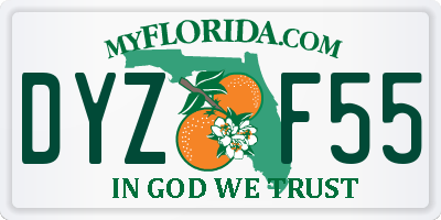 FL license plate DYZF55