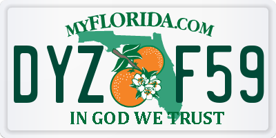 FL license plate DYZF59