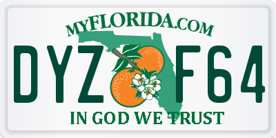 FL license plate DYZF64