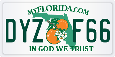 FL license plate DYZF66