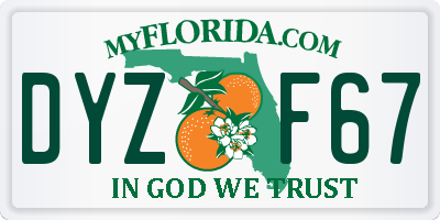 FL license plate DYZF67