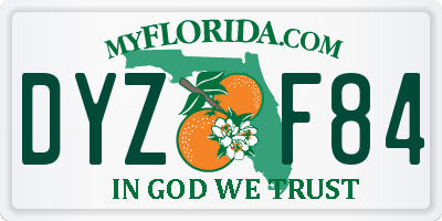 FL license plate DYZF84