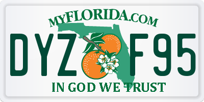 FL license plate DYZF95