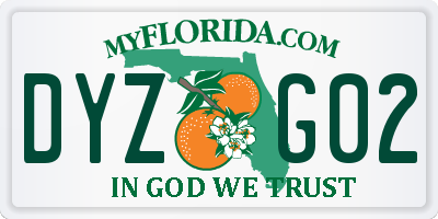 FL license plate DYZG02