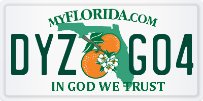 FL license plate DYZG04