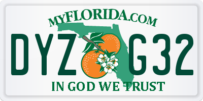 FL license plate DYZG32