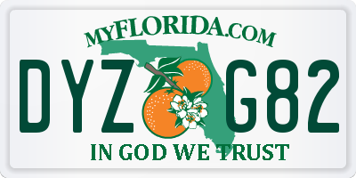 FL license plate DYZG82