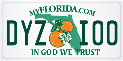FL license plate DYZI00