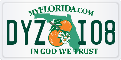 FL license plate DYZI08