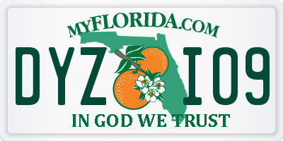 FL license plate DYZI09