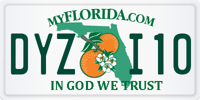 FL license plate DYZI10
