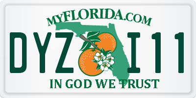 FL license plate DYZI11