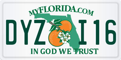 FL license plate DYZI16