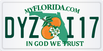 FL license plate DYZI17