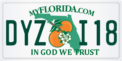 FL license plate DYZI18