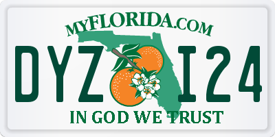 FL license plate DYZI24