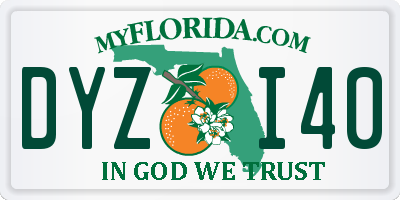 FL license plate DYZI40