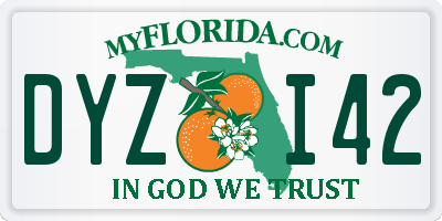FL license plate DYZI42
