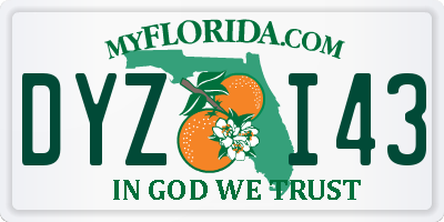 FL license plate DYZI43