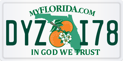 FL license plate DYZI78