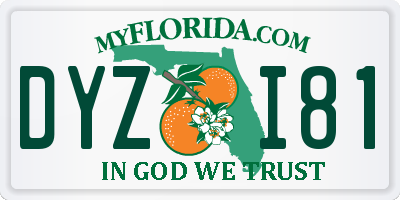 FL license plate DYZI81