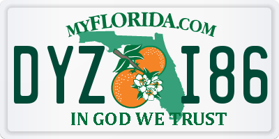 FL license plate DYZI86