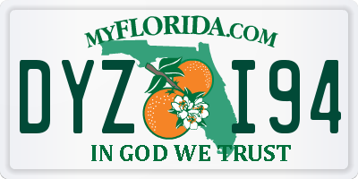 FL license plate DYZI94