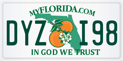 FL license plate DYZI98