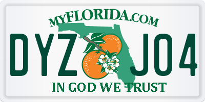 FL license plate DYZJ04