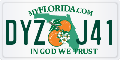 FL license plate DYZJ41