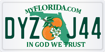 FL license plate DYZJ44