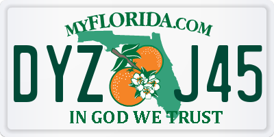 FL license plate DYZJ45