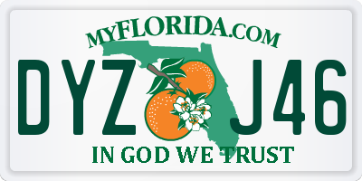 FL license plate DYZJ46
