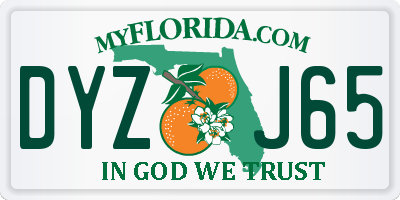 FL license plate DYZJ65
