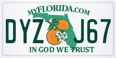 FL license plate DYZJ67