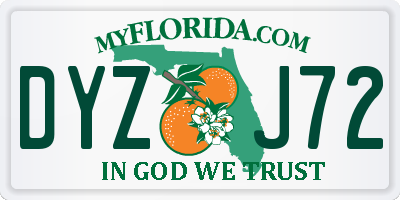 FL license plate DYZJ72