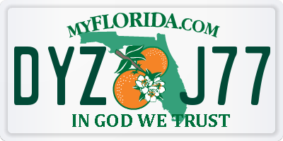 FL license plate DYZJ77