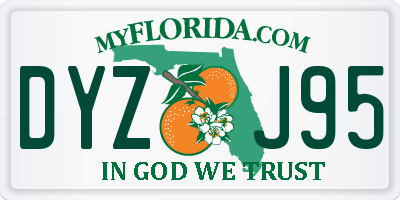 FL license plate DYZJ95