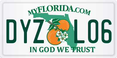 FL license plate DYZL06