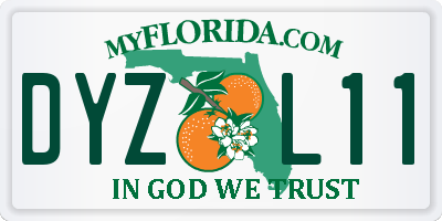 FL license plate DYZL11