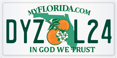 FL license plate DYZL24