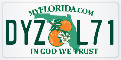 FL license plate DYZL71