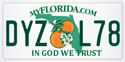 FL license plate DYZL78