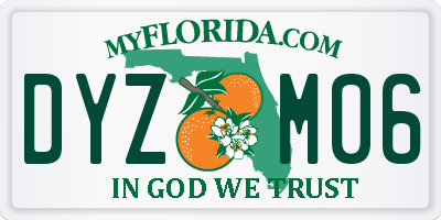 FL license plate DYZM06
