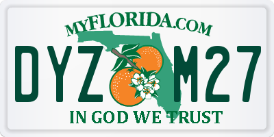 FL license plate DYZM27