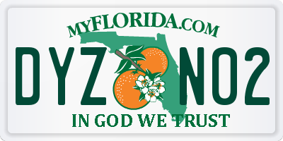 FL license plate DYZN02