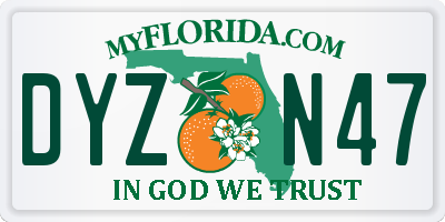 FL license plate DYZN47