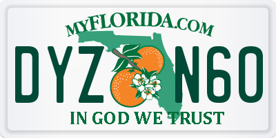 FL license plate DYZN60