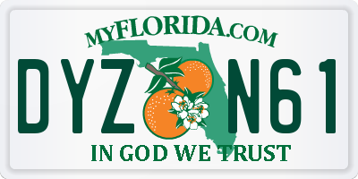 FL license plate DYZN61