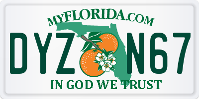FL license plate DYZN67